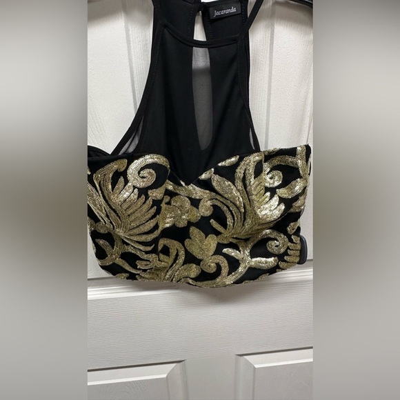 Black and gold crop top - Picture 2 of 4